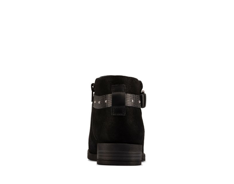 Clarks Demi 2 Tone Ankle Boots Black Women - India C2O7402-Z0