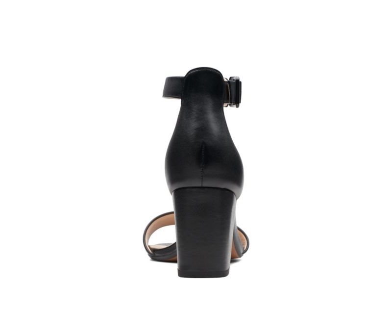 Clarks Deva Mae Sandals Heeled Sandals Black Women - India M4D2783-F2