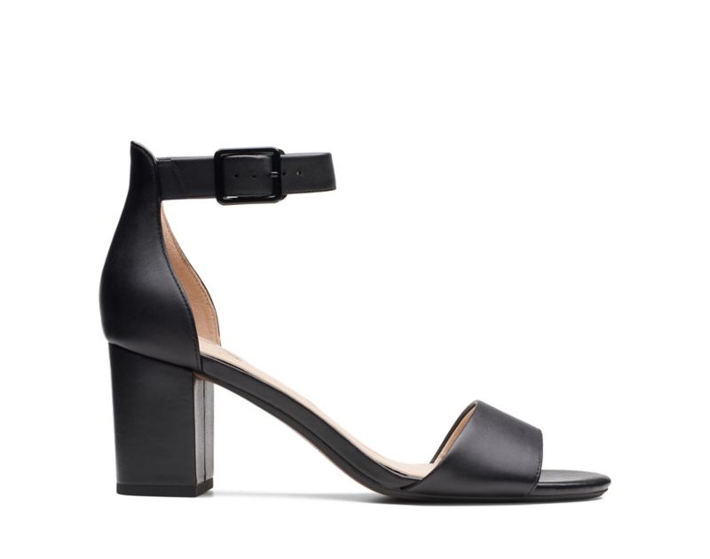 Clarks Deva Mae Sandals Heeled Sandals Black Women - India M4D2783-F2