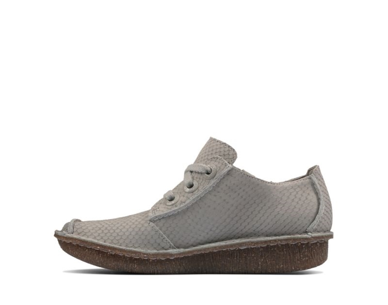 Clarks Funny Dream Flat Shoes Black Shoes Light Grey Women - India N2V8501-Q5