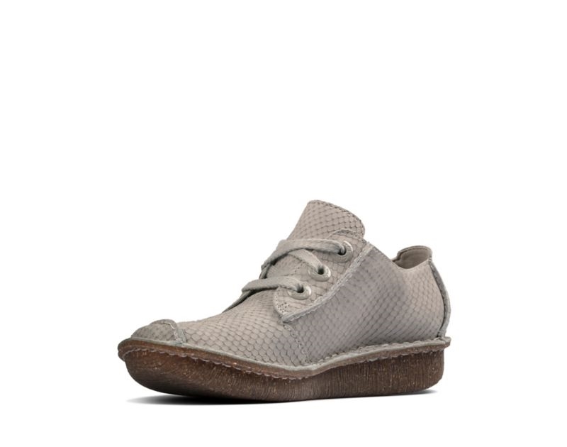 Clarks Funny Dream Flat Shoes Light Grey Women - India O2B3363-F6