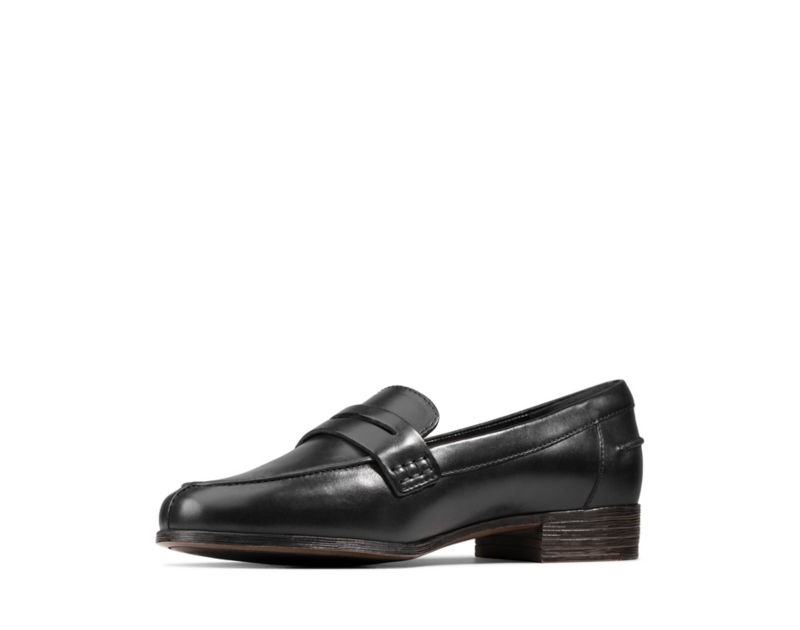 Clarks Hamble Loafers Flat Shoes Black Women - India G1R3590-R9