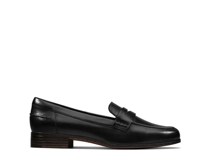 Clarks Hamble Loafers Flat Shoes Black Women - India G1R3590-R9