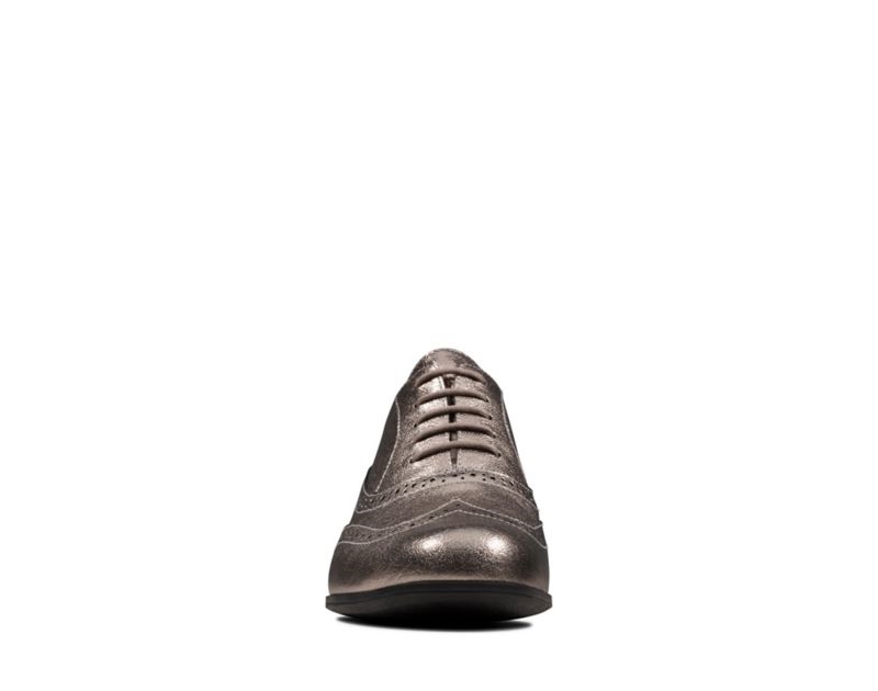 Clarks Hamble Oak Brogues Brogues & Lace Ups Gold Metal Women - India N0D0993-O2