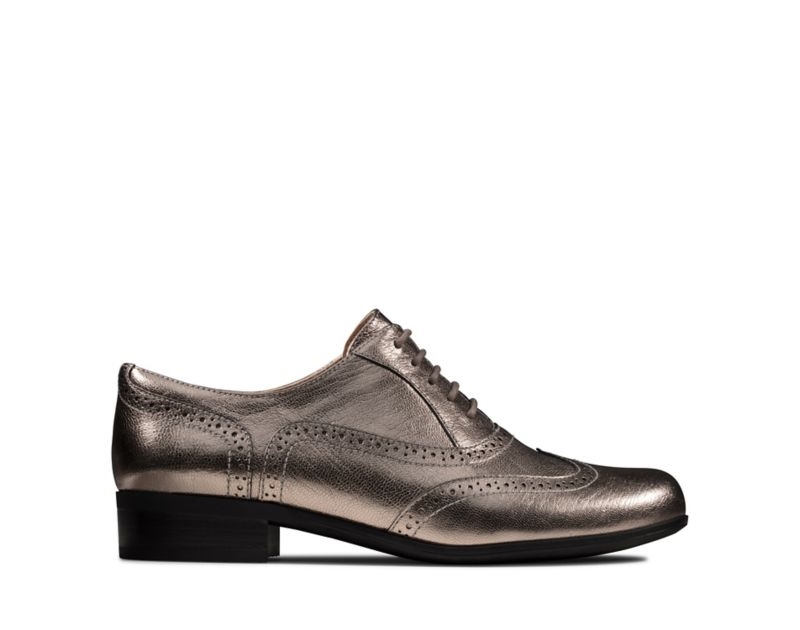 Clarks Hamble Oak Brogues Brogues & Lace Ups Gold Metal Women - India N0D0993-O2