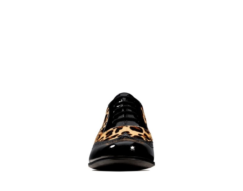 Clarks Hamble Oak Brogues Flat Shoes Leopard Women - India F3W5675-B3