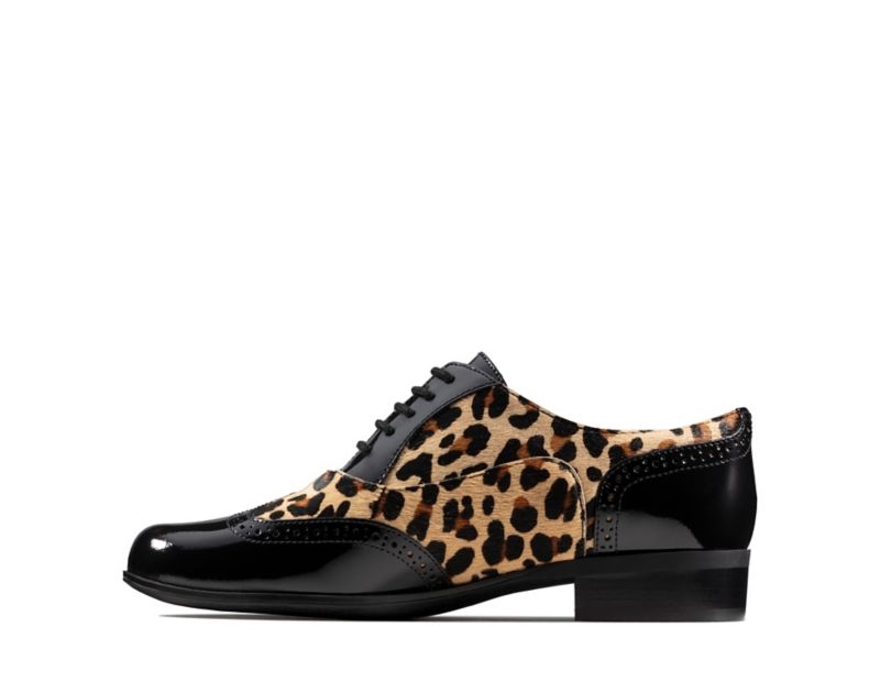 Clarks Hamble Oak Brogues Flat Shoes Leopard Women - India F3W5675-B3