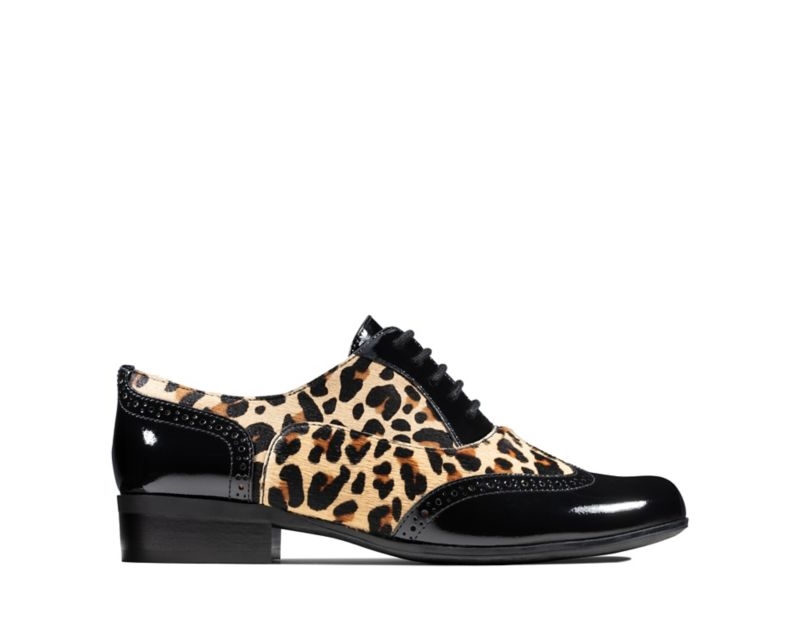 Clarks Hamble Oak Brogues Flat Shoes Leopard Women - India F3W5675-B3