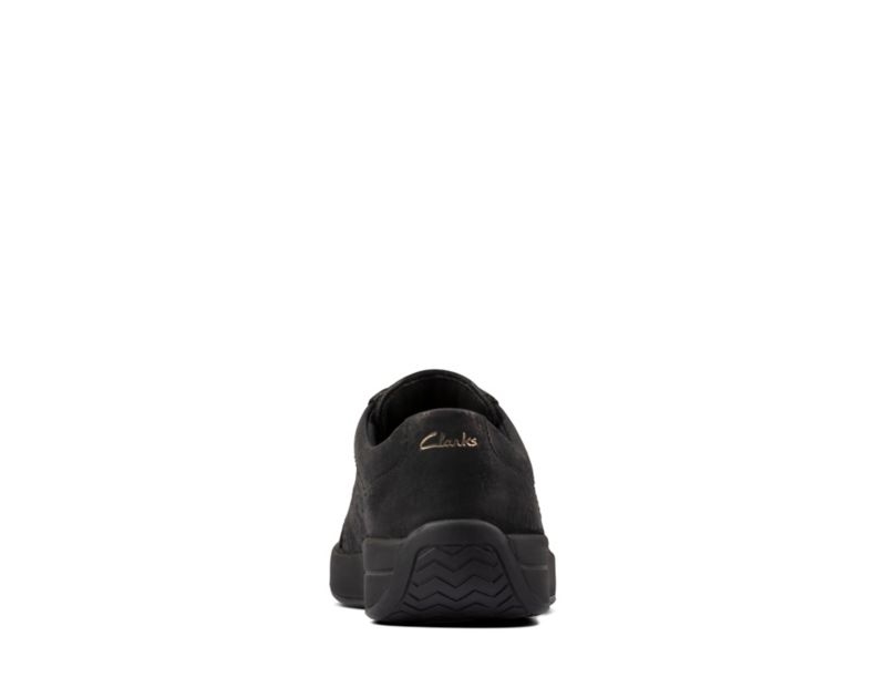 Clarks Hero Air Lace Flat Shoes Trainers Black Women - India D4M1753-X5