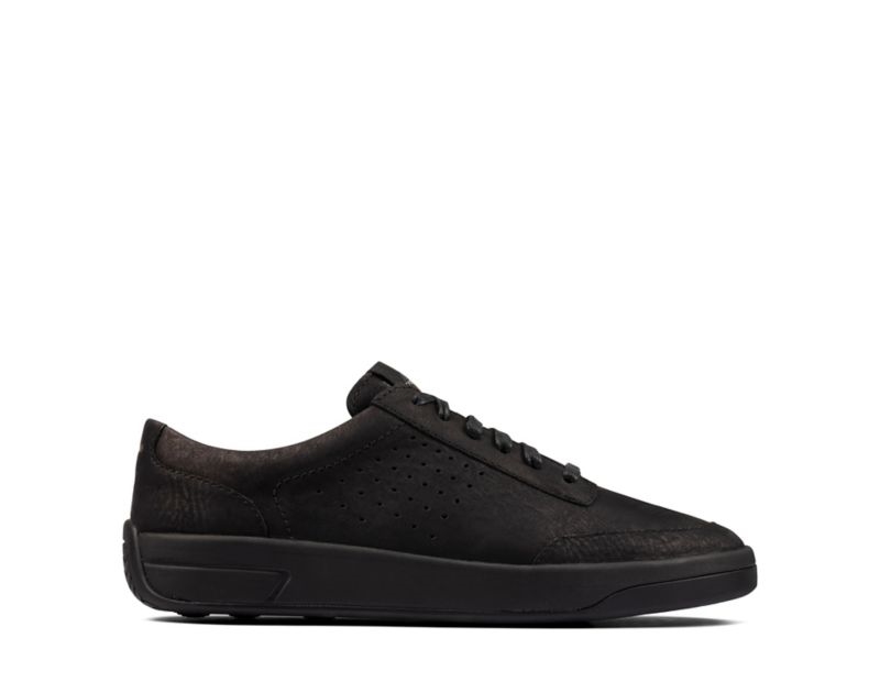 Clarks Hero Air Lace Flat Shoes Trainers Black Women - India D4M1753-X5