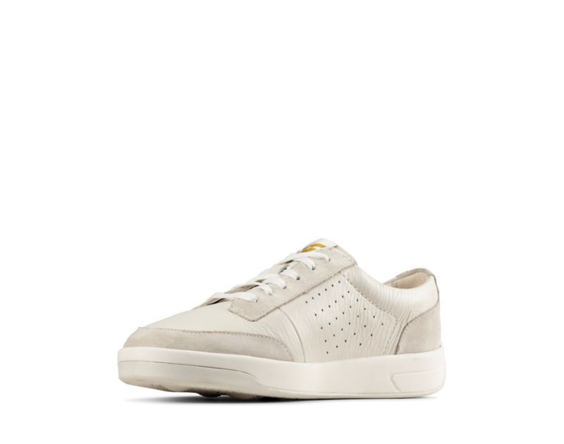 Clarks Hero Air Lace Flat Shoes White Women - India X0B6764-M9