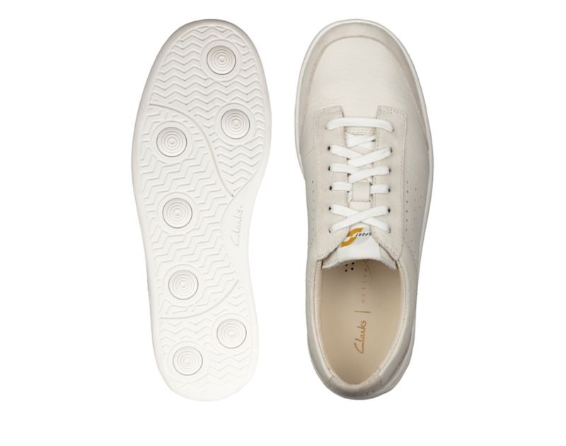 Clarks Hero Air Lace Flat Shoes White Women - India X0B6764-M9