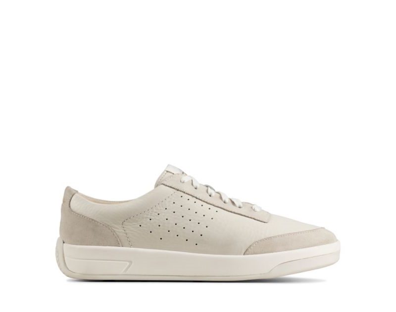 Clarks Hero Air Lace Trainers White Women - India J1K1820-A8
