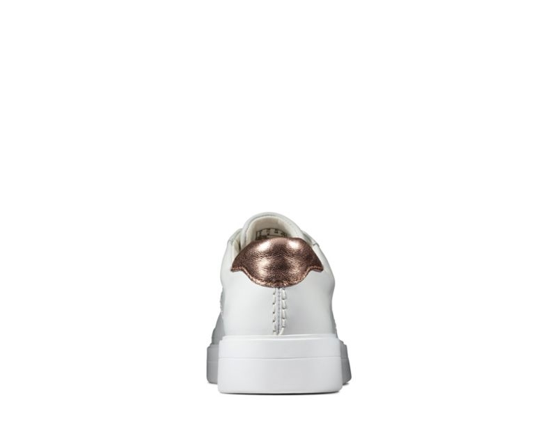Clarks Hero Walk Trainers Flat Shoes White Women - India D6K8631-U4