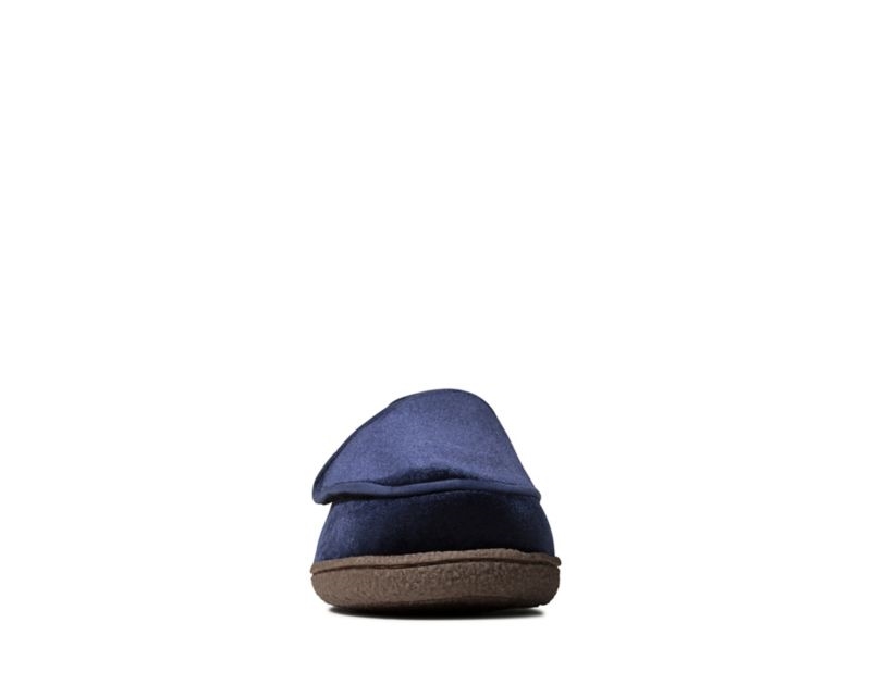 Clarks Home Charm Slippers Navy Women - India X5R8364-W8
