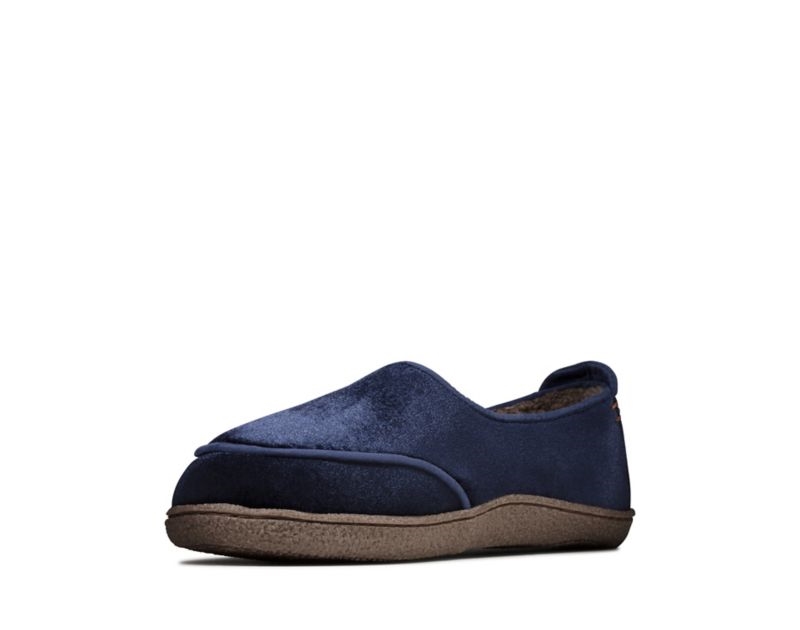 Clarks Home Charm Slippers Navy Women - India X5R8364-W8