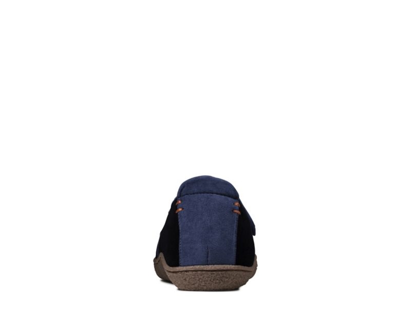 Clarks Home Charm Slippers Navy Women - India X5R8364-W8
