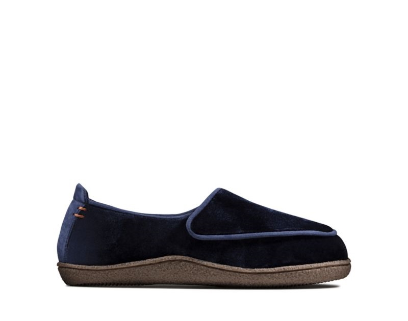 Clarks Home Charm Slippers Navy Women - India X5R8364-W8
