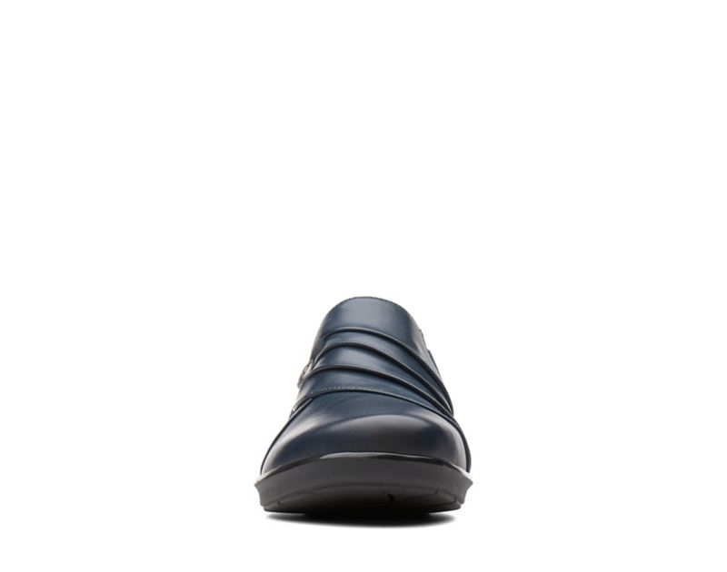 Clarks Hope Roxanne Flat Shoes Navy Women - India B2K1643-E2