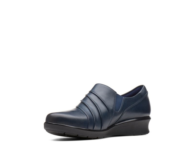 Clarks Hope Roxanne Flat Shoes Navy Women - India B2K1643-E2