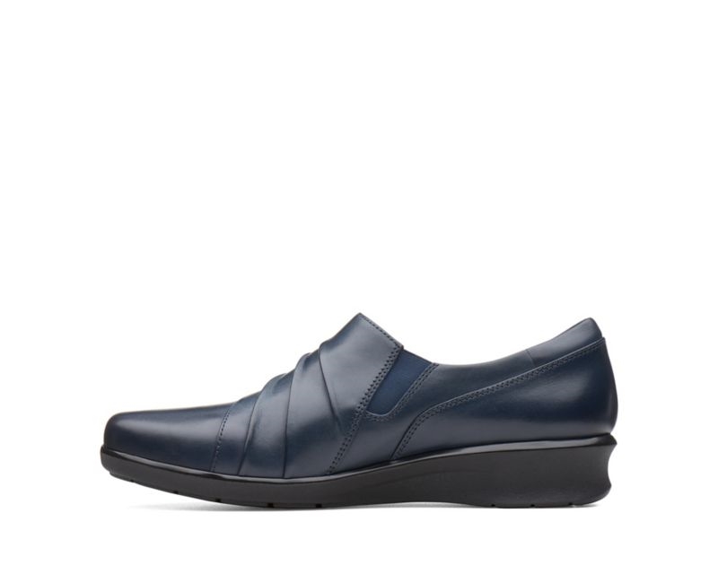 Clarks Hope Roxanne Flat Shoes Navy Women - India B2K1643-E2