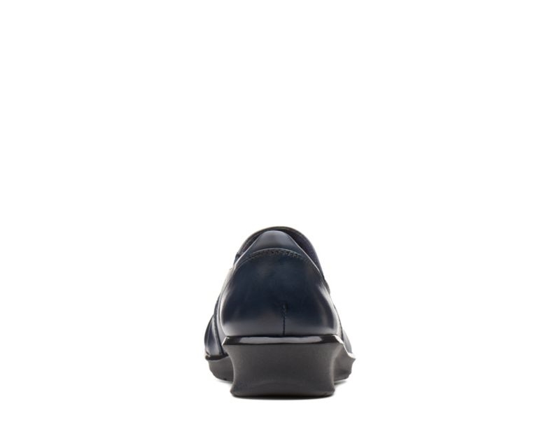 Clarks Hope Roxanne Flat Shoes Navy Women - India B2K1643-E2