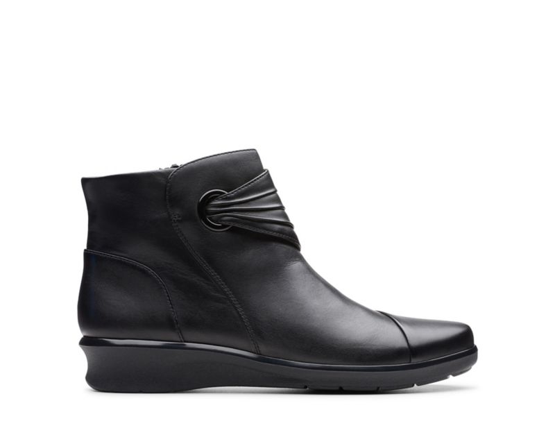 Clarks Hope Twirl Ankle Boots Black Women - India O1C0963-A2