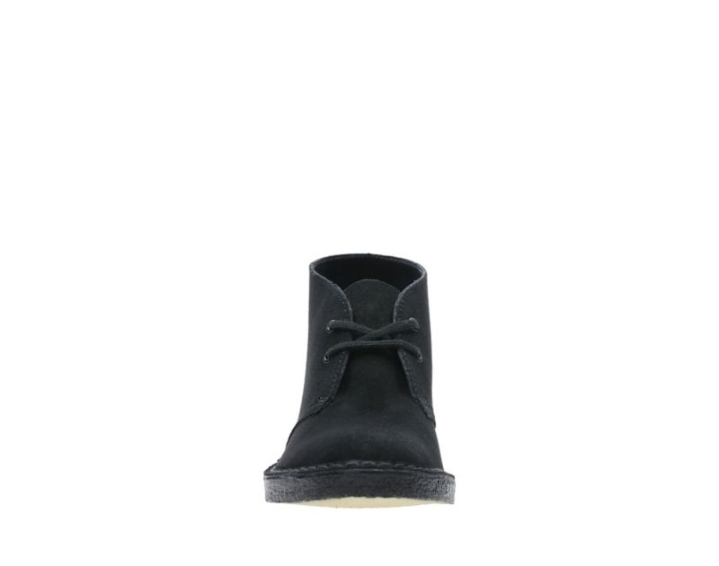 Clarks Iconic Desert Boots Black Women - India H2J3971-D8