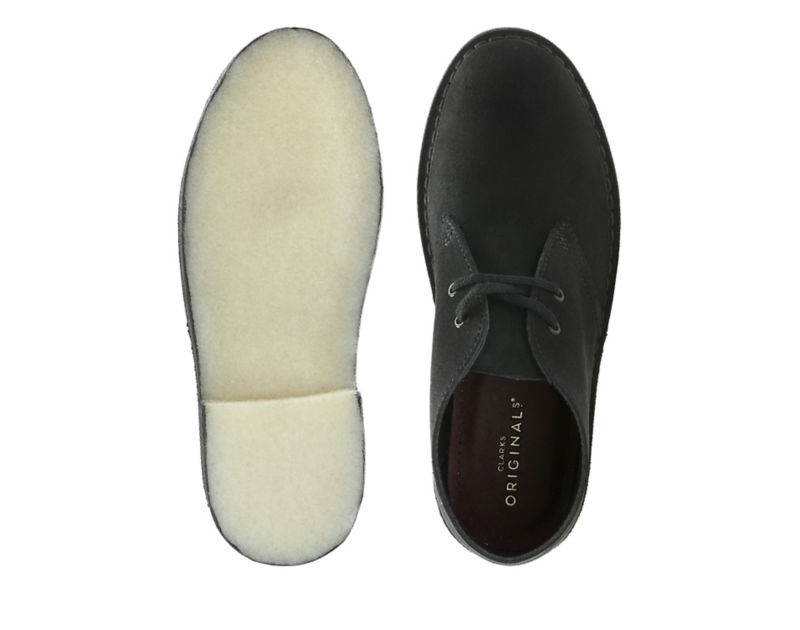 Clarks Iconic Desert Boots Black Women - India H2J3971-D8