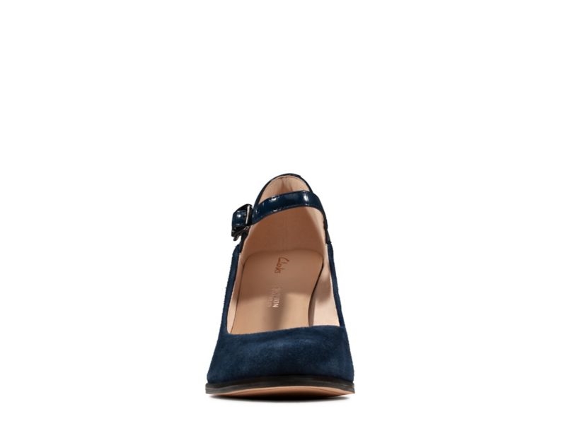 Clarks Kaylin Alba Heeled Shoes Black Shoes Navy Women - India H0H5385-R3