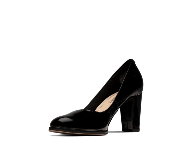 Clarks Kaylin Cara Heeled Shoes Wide Fit Shoes Black Women - India F8Y6166-L6