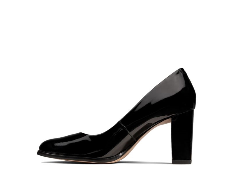 Clarks Kaylin Cara Heeled Shoes Wide Fit Shoes Black Women - India F8Y6166-L6