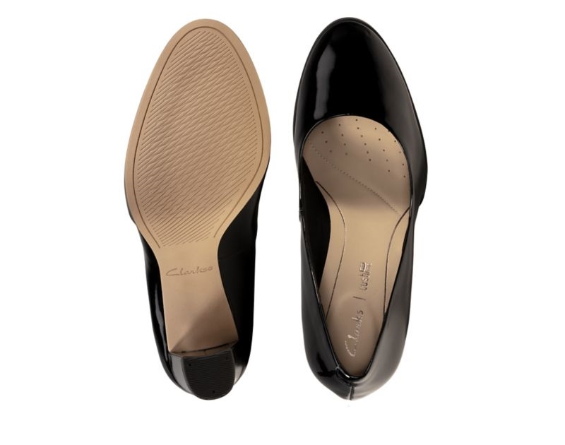 Clarks Kaylin Cara Heeled Shoes Wide Fit Shoes Black Women - India F8Y6166-L6