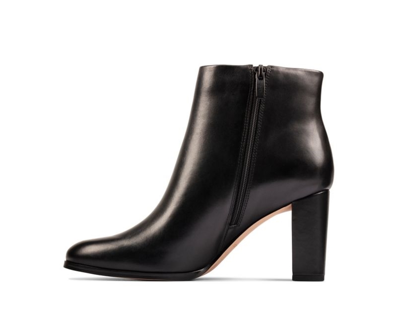 Clarks Kaylin Fern Ankle Boots Black Women - India J2I6713-P9