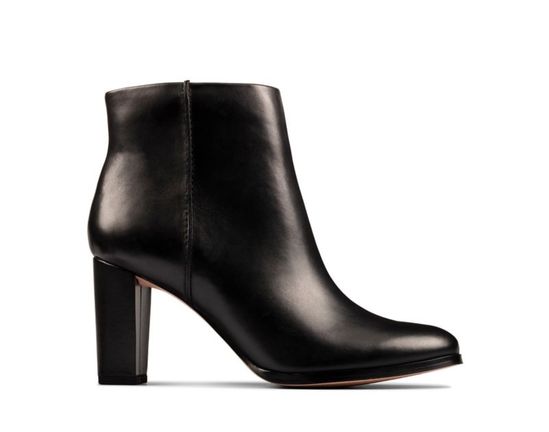 Clarks Kaylin Fern Ankle Boots Black Women - India J2I6713-P9