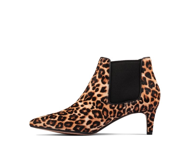 Clarks Laina 55 Ankle Boots Leopard Women - India Q3E4765-I0