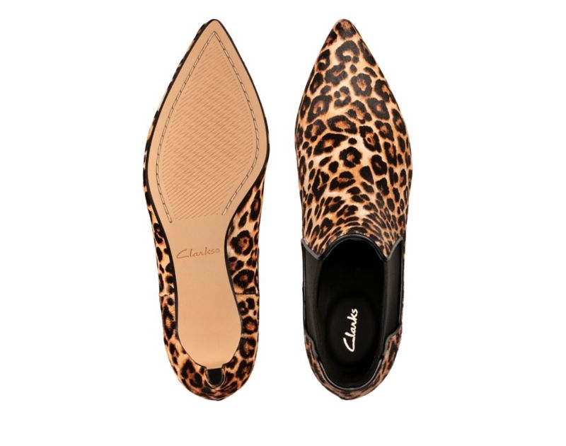 Clarks Laina 55 Ankle Boots Leopard Women - India Q3E4765-I0