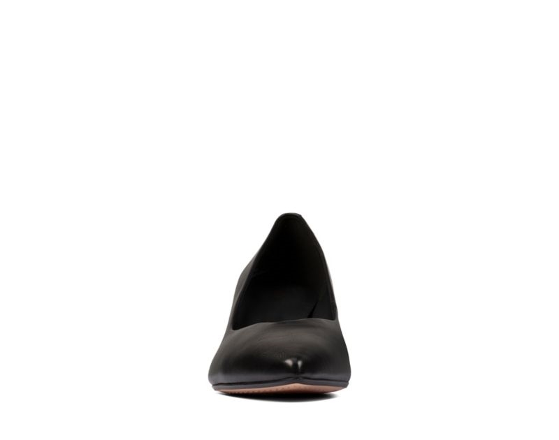 Clarks Laina 55 Court Pumps Wide Fit Shoes Black Women - India E2Y4755-O3
