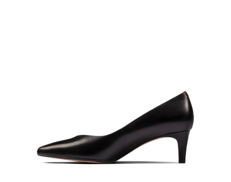 Clarks Laina 55 Court Pumps Wide Fit Shoes Black Women - India E2Y4755-O3