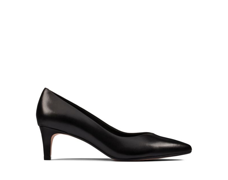 Clarks Laina 55 Court Pumps Wide Fit Shoes Black Women - India E2Y4755-O3