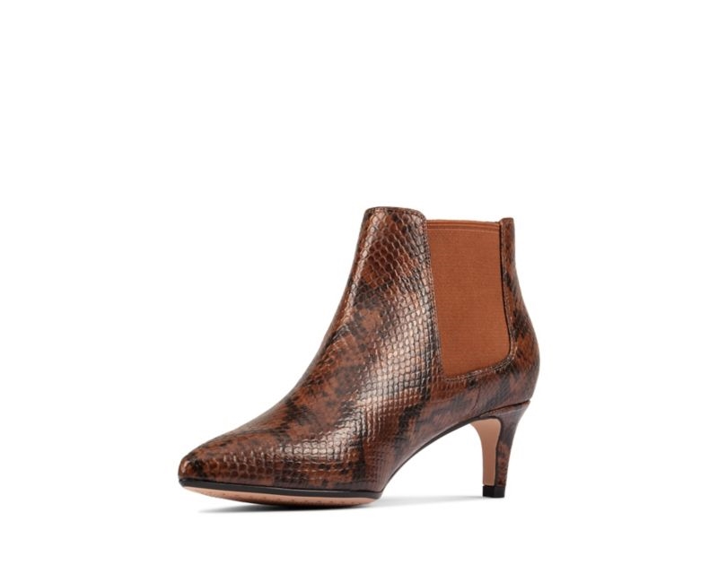 Clarks Laina 55 Heeled Boots Dark Brown Women - India F3V2855-K5