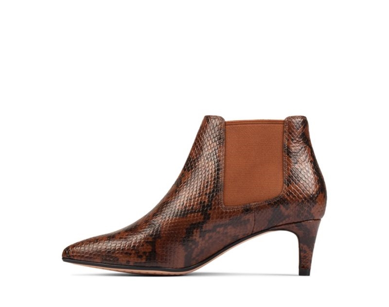 Clarks Laina 55 Heeled Boots Dark Brown Women - India F3V2855-K5