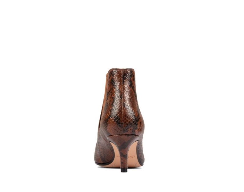 Clarks Laina 55 Heeled Boots Dark Brown Women - India F3V2855-K5