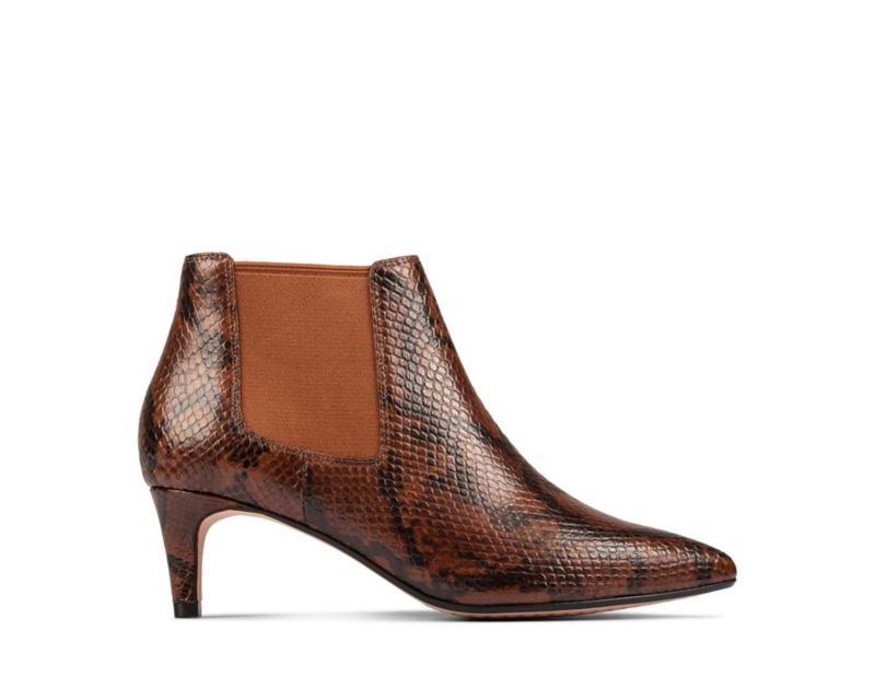 Clarks Laina 55 Heeled Boots Dark Brown Women - India F3V2855-K5