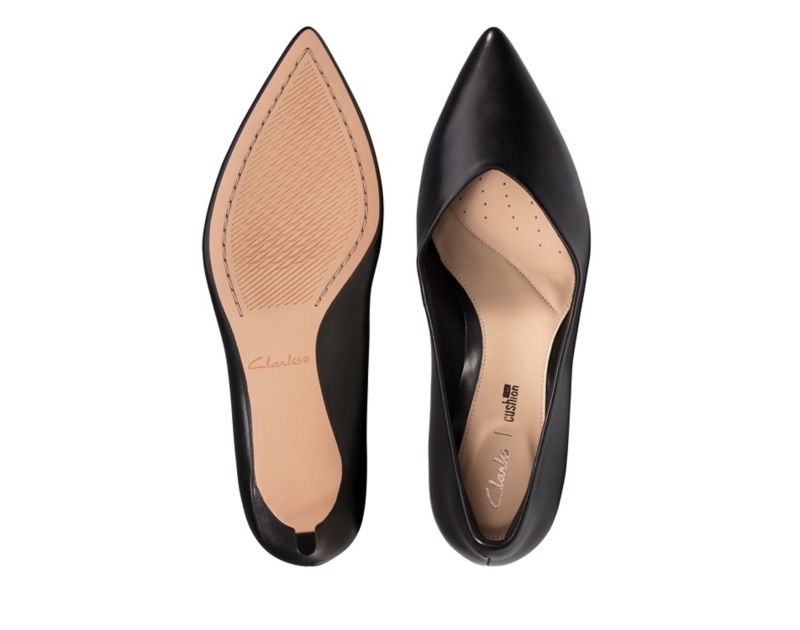 Clarks Laina 55 Pumps Wide Fit Shoes Black Women - India K0R0794-V7