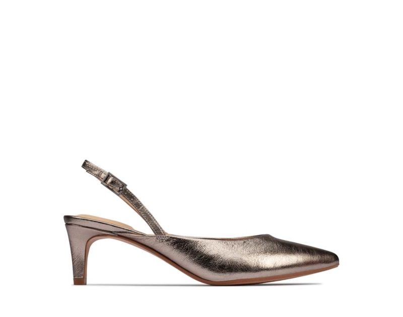 Clarks Laina 55 Sling Pumps Heels Gold Women - India V6W7406-A7