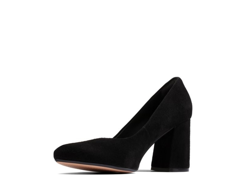 Clarks Laina 85 Court Heeled Shoes Heels Black Women - India S8W2003-K3