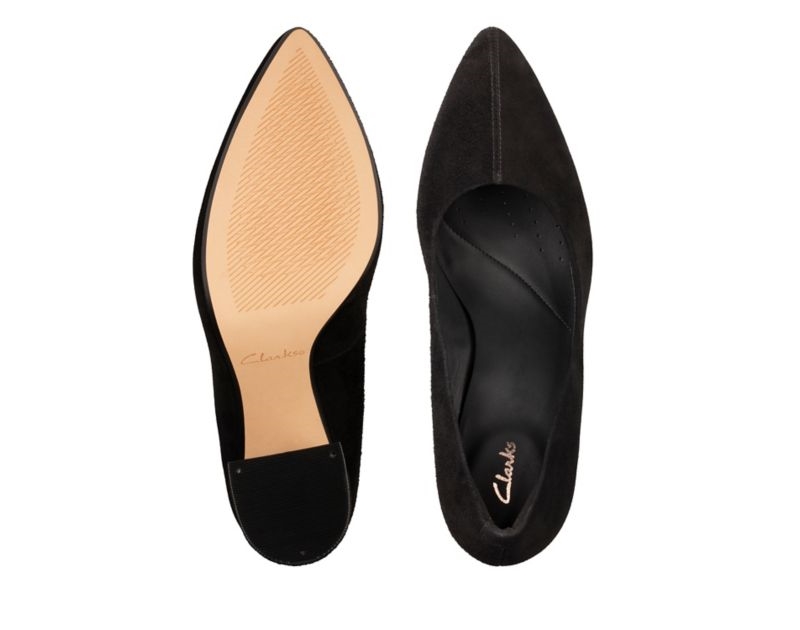 Clarks Laina 85 Court Heeled Shoes Heels Black Women - India S8W2003-K3