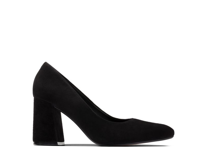 Clarks Laina 85 Court Heeled Shoes Heels Black Women - India S8W2003-K3