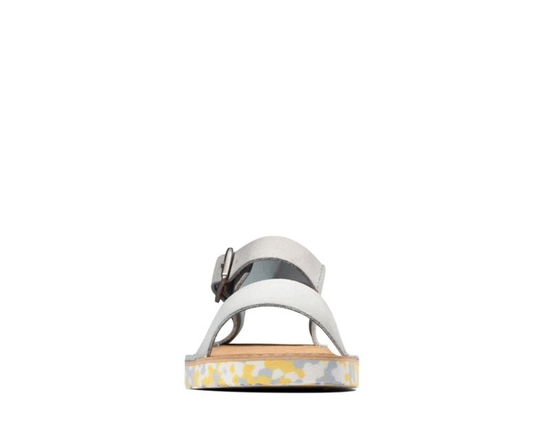 Clarks Lunan Strap. Flat Sandals Light Blue Women - India T6Y1197-Q3
